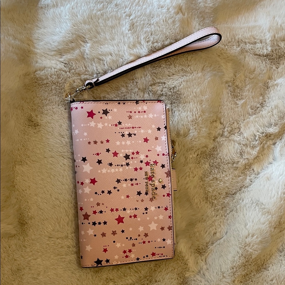 Kate Spade Pink and Red Star Wristlet